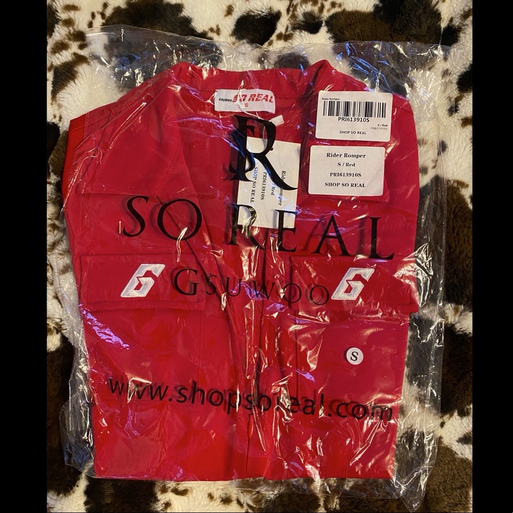 BOMB RED RIDER ROMPER! - Picture 2 of 3